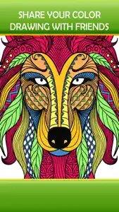 Animal Art Zen Designs - Relaxing Coloring Book for Adults screenshot #4 for iPhone