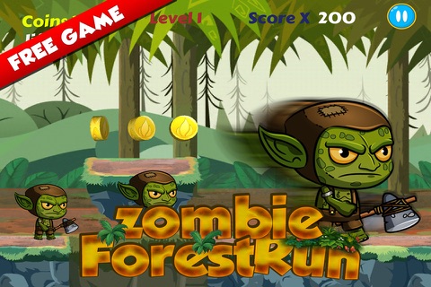 Zombie Forest Run screenshot 2