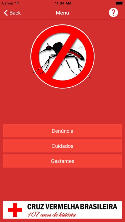 Aedes na Mira Cruz Vermelha