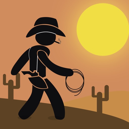 Cowboy Stickman Racing Showdown - cool virtual speed running game iOS App