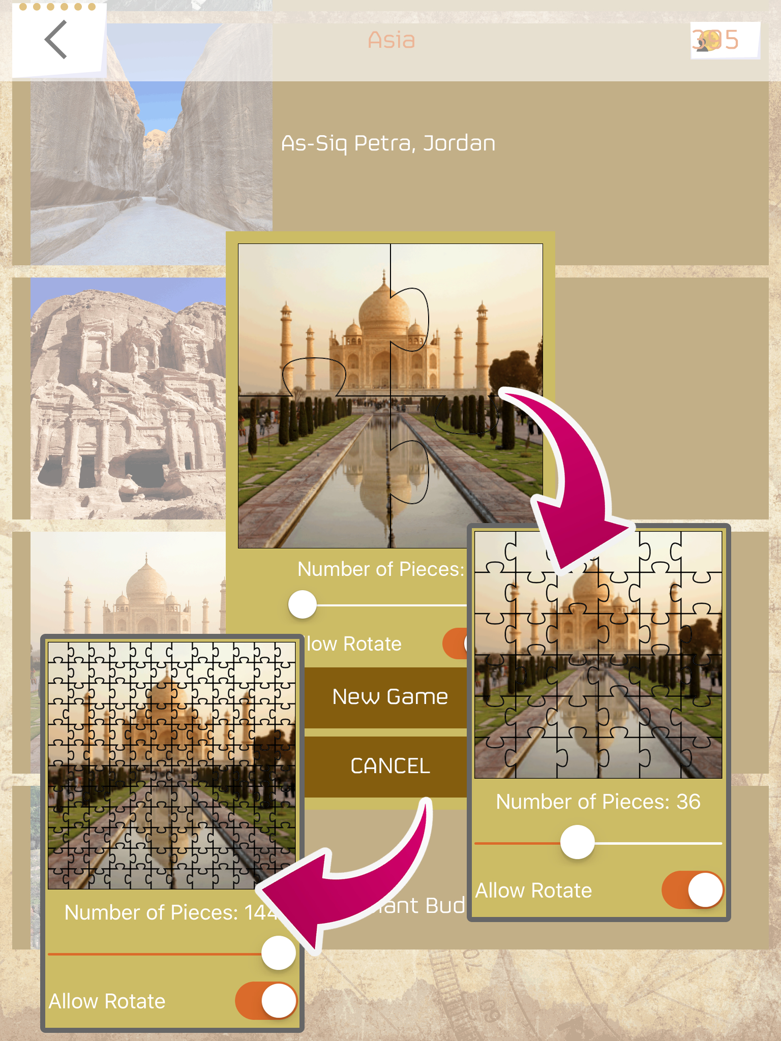 World Heritage Sites Puzzle Game
