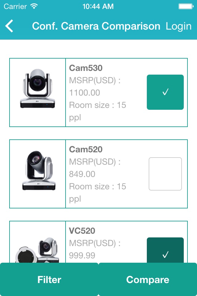 Conference Camera Comparison screenshot 2