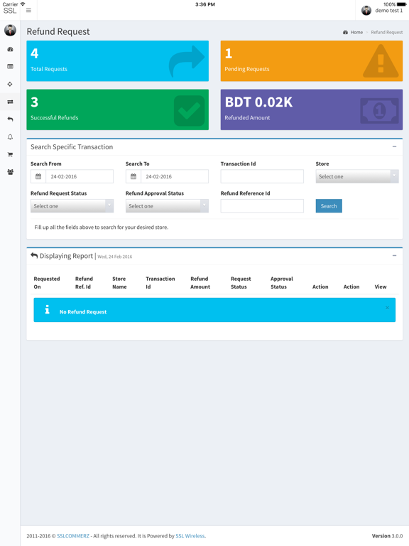 SSLCOMMERZ Merchant Panel iPad screenshot
