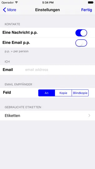 Screenshot von Gruppen-SMS Lite auf dem iPhone 4