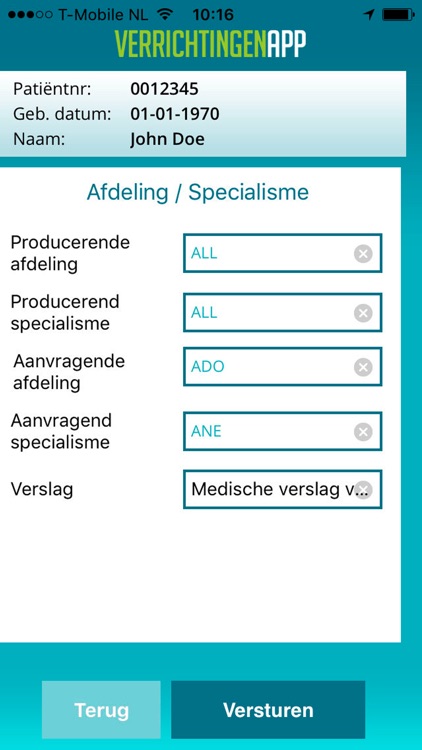 Erasmus MC Verrichtingen App