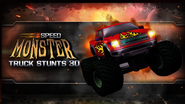 Speed Monster Truck Stunts 3D. Extreme OffRoad Trail 4x4 Sim(圖4)-速報App