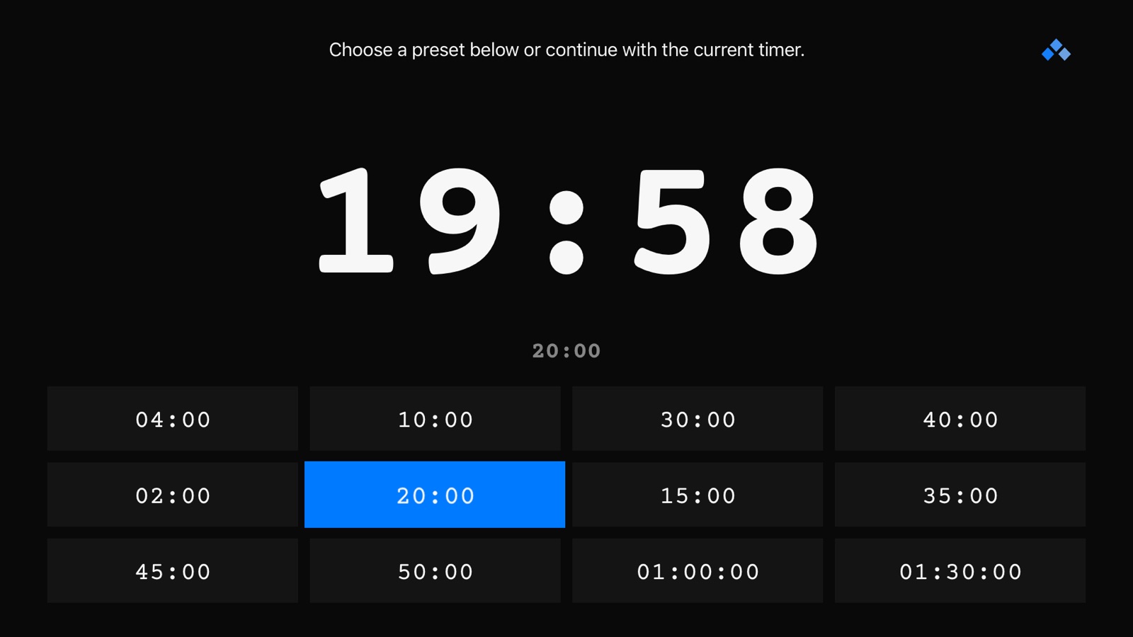 Timer for Rehearsal: Fin apple_tv screenshot 2