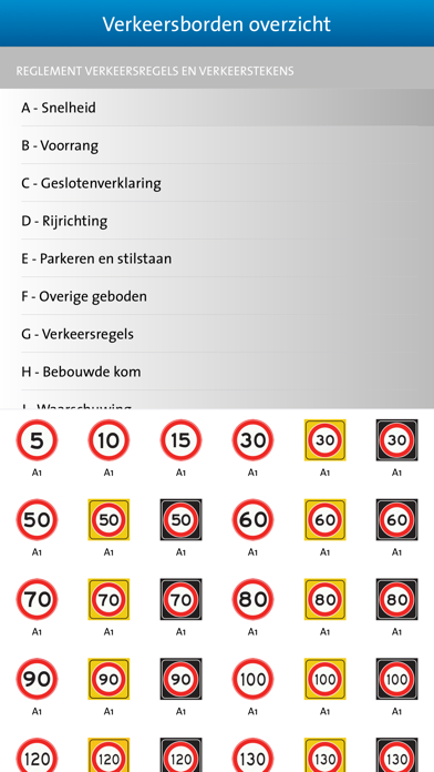 Borden - Alle verkeersborden in één app Screenshot