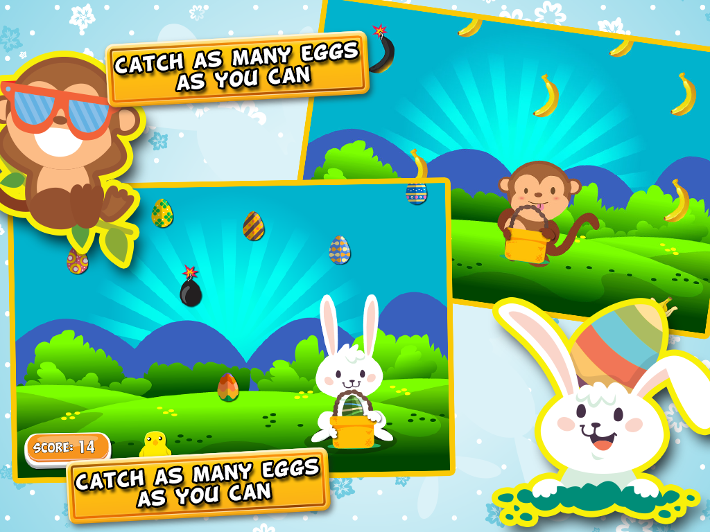 Egg Catcher lite-Play & Earn Score in this Free fun challenge basket game for kids screenshot 9