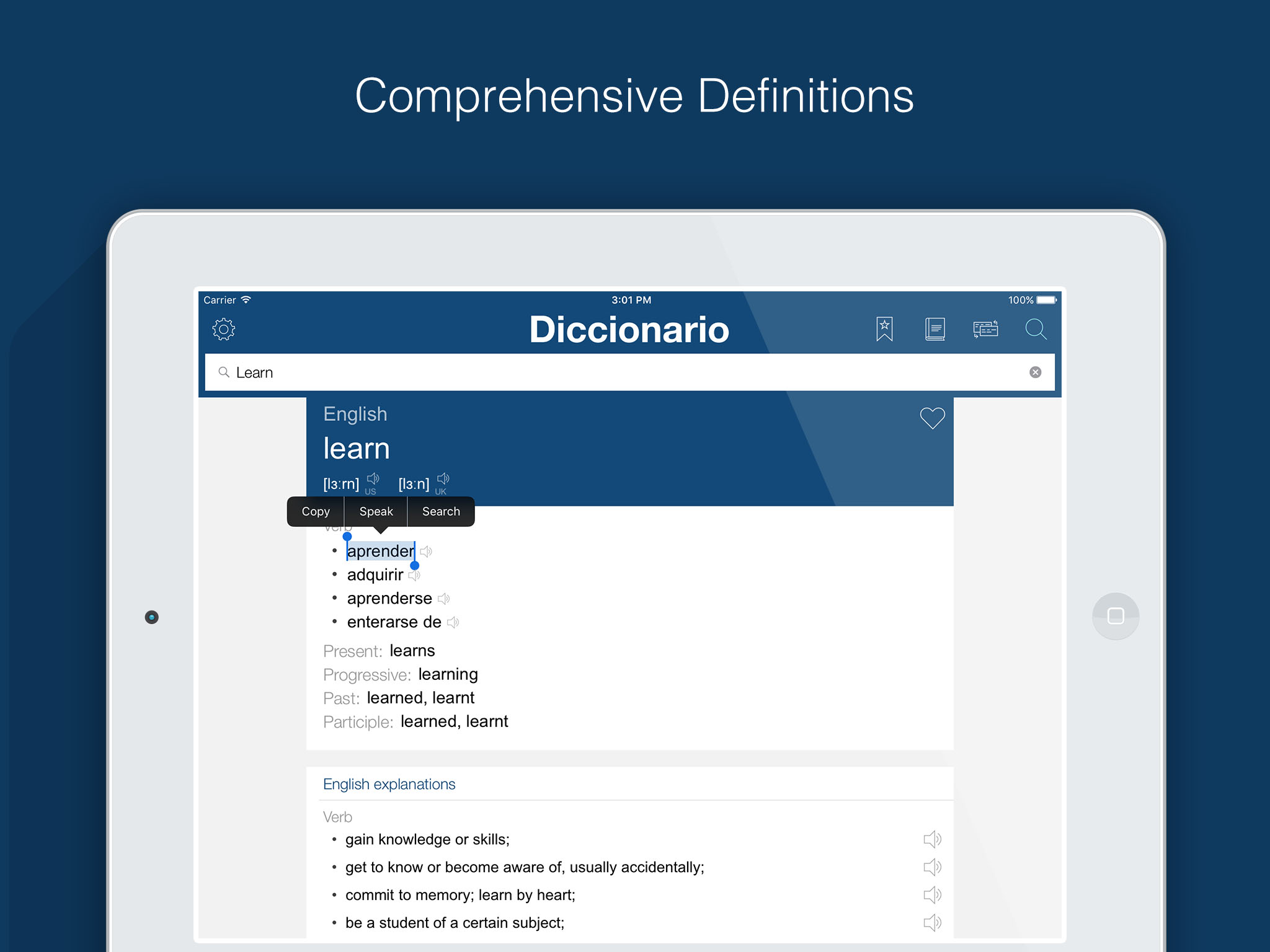 Spanish English Dictionary App