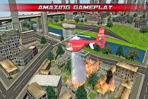 Fire Helicopter Rescue Simulator 2016 screenshot 4
