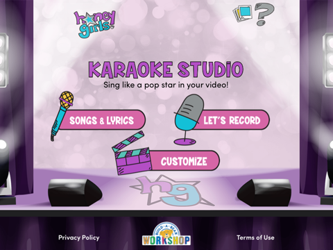 Honey Girls Karaoke Studio iPad screenshot 2 - Entertainment app
