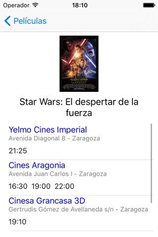 Cartelera de cines screenshot 2