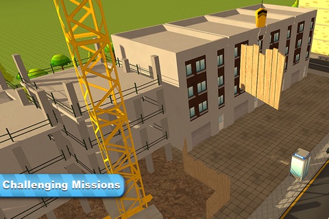 Tower Crane 3D Simulator - Start a construction, build a city! screenshot 2