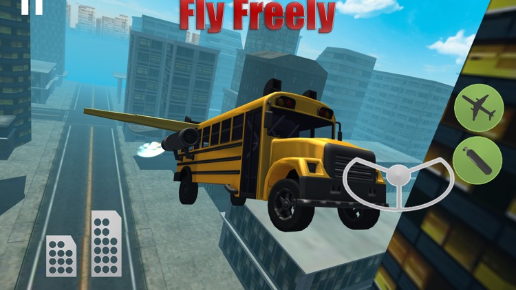Flying Car Simulator 3D: Stunt Bus screenshot-0