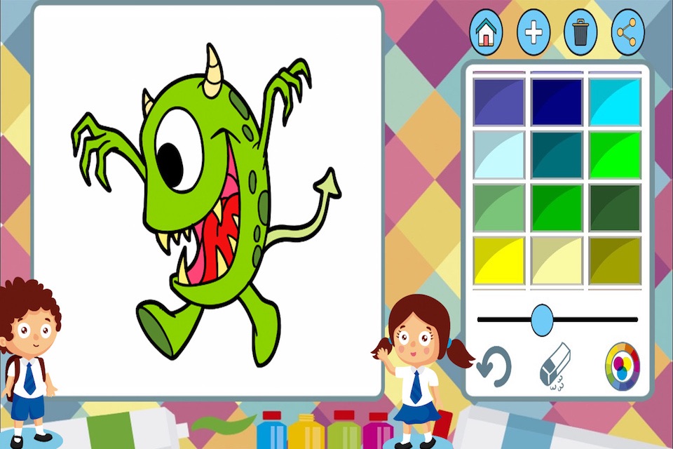 Monsters and robots to paint - coloring book screenshot 3