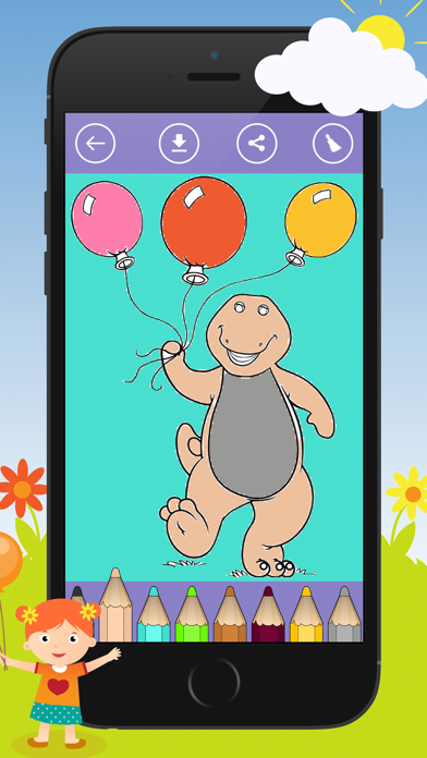 Screenshot #2 pour Dinosaures livre de coloriage pour les enfants - gratuit amusement pédagogique dessin de dino jeu pour les tout-petits, garçons et filles. (Dinosaur Coloring Book for Kids)