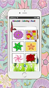 coloring book of flowers for adult screenshot #2 for iPhone