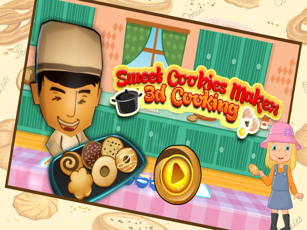 Sweet Cookies Maker 3D Cooking Game - Tasty biscuit cooking & baking with kitchen super chef screenshot 8