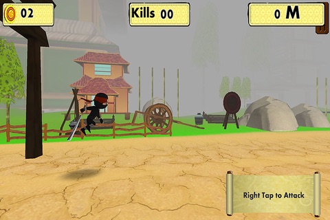 Ninja Runner Zombie Kill: A Kid with Sword on a Run to Kill Zombies screenshot 2