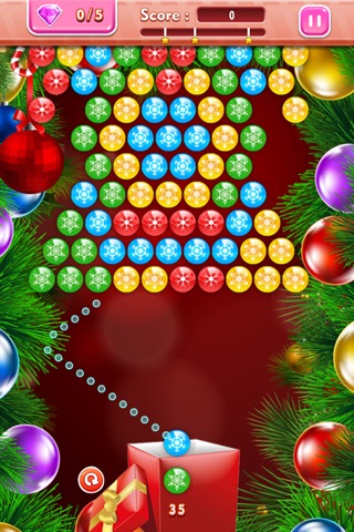 クリスマスボール - 少年少女のための無料のパズルバブルシューティングゲーム佐賀ゲームのおすすめ画像1