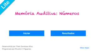 Memória Auditiva: Números Lite screenshot #1 for iPhone