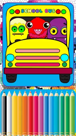 Game screenshot My ABC Cartoon School Bus Coloring Games for Kids mod apk