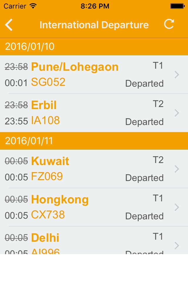 Dubai Airport Flight Status screenshot 2