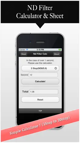 Game screenshot NDFilter Calculator&Sheet (Long Time Exposure Photography) apk