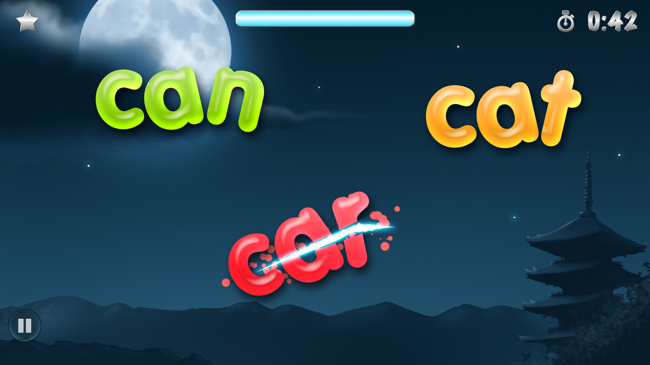 Reading Ninja - The Learn To Read Slicing Game
