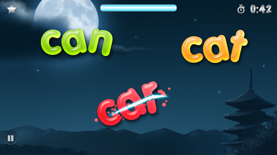 #3. Reading Ninja - The Learn To Read Slicing Game (iOS) By: Innovative Mobile Apps