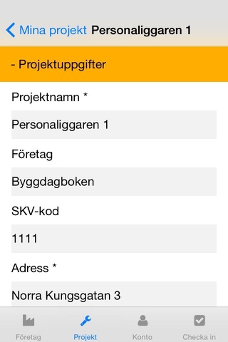 Byggdagboken personalliggare screenshot 3