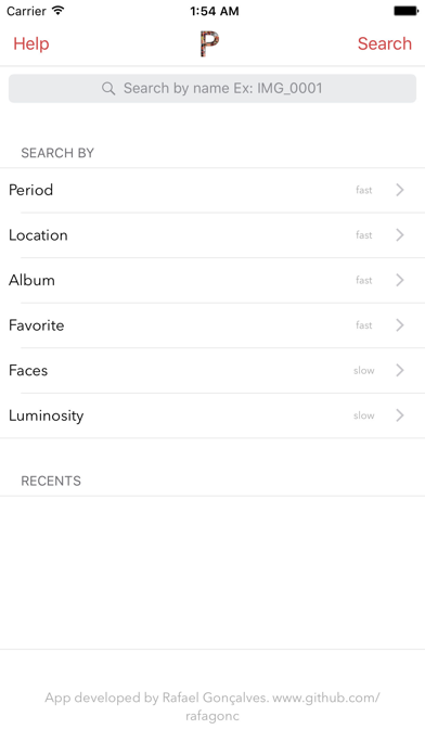 Picfind : advanced camera roll search iPhone screenshot 4 - Photo & Video app