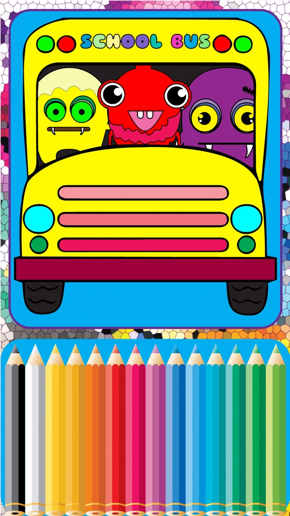 【图】My ABC Cartoon School Bus Coloring Games for Kids(截图1)