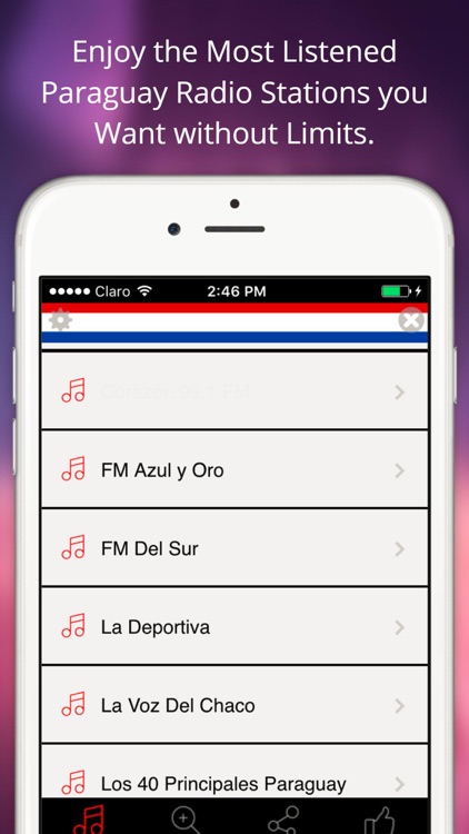 A+ Paraguay Radios: Live Stations with Sports, News and Music