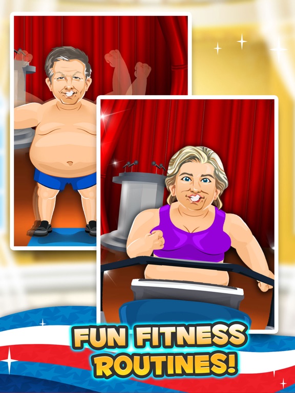 Election Fat to Fit Gym - fun run jump-ing on 2016 games with Bernie, the Donald Trump & Clinton! iPad screenshot 1 - Games app