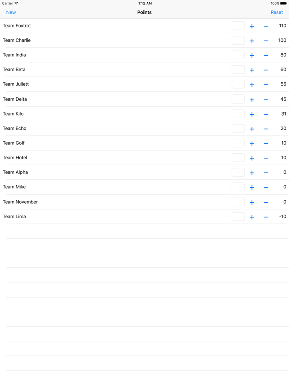 Screenshot #4 pour Points - Scoresheet