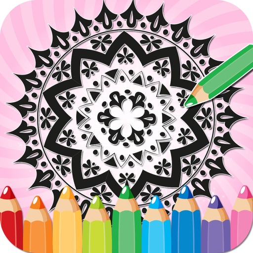 Adult Coloring Book Mandala - Free Fun Games for Stress Bringing Relax Curative Relieving Color Therapy iOS App