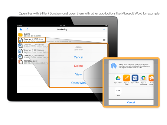 S-Filer/Sanctum Mobile Client app screenshot 2