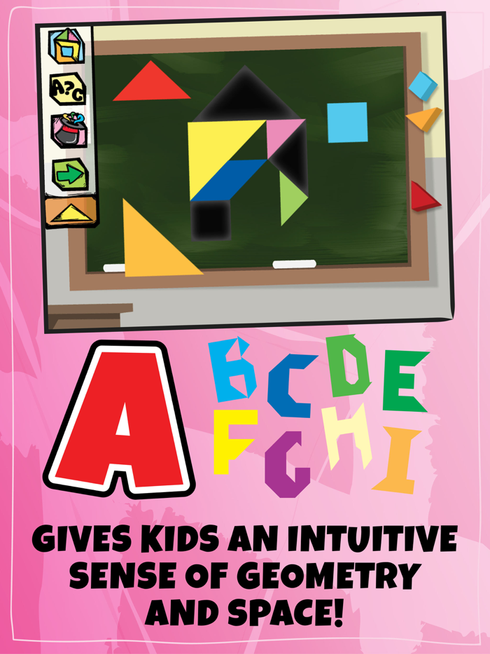 Teka-Teki Tangrams Anak-Anak Swipea Abjad