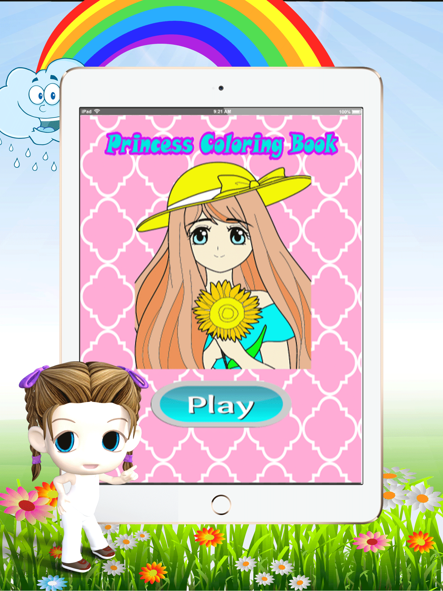 Games Princess coloring pages :  Art Pad Easy painting for little kids screenshot 5