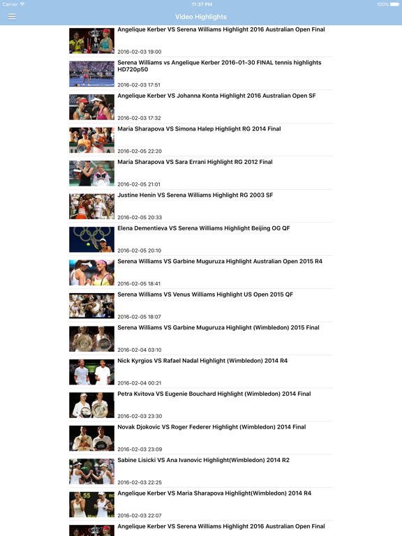 Tennis News & Results Free Edition iPad screenshot 4 - Sports app