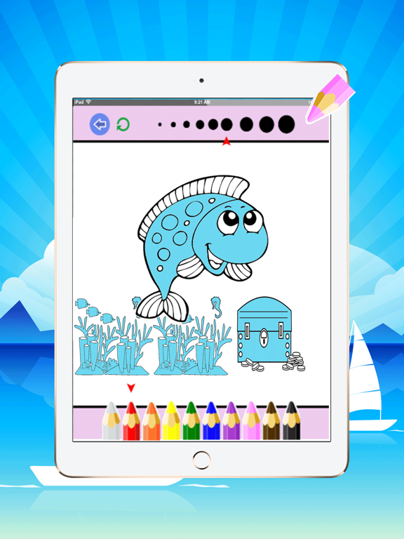Screenshot #4 pour Cute Sea Animals Coloring Book:learn to paint and drawing easy
