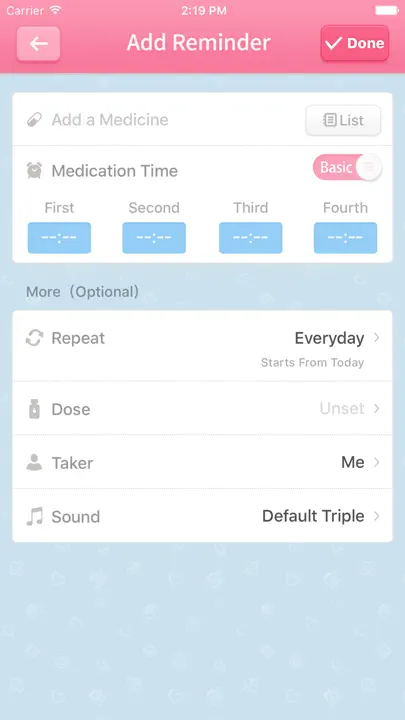 ICare · Medication Reminder iPhone Screenshot 5