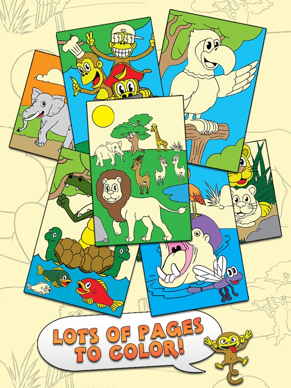 Screenshot #4 pour Coloriage tactile Zoo Animal Coloring Book Couleur Pour d'activité pour les enfants et la famille Free Edition Starter préscolaire