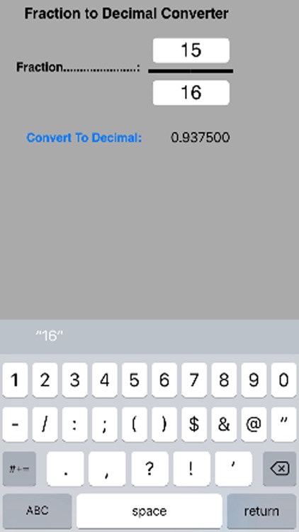 Decimal To Fraction Converter