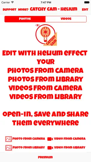 Captura de pantalla de Catchy Cam - Helium Booth en iPhone 2