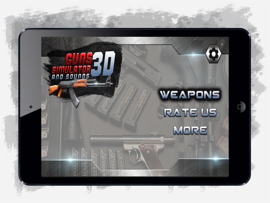 Guns 3D Simulator & Sounds: Best Real Weapons iPad screenshot 1 - Entertainment app