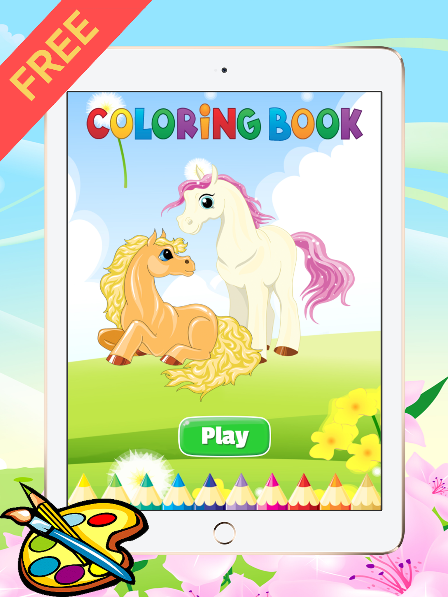 Pony Princess Coloring Book for Kids - Drawing free games screenshot 6