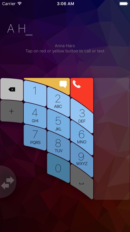 FutureDialer: ergonomic dialer for single-handed use, with fast T9 contact search